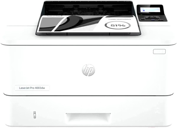 Принтер HP LaserJet Pro 4003dw (2Z610A), лазерная чёрно-белая печать, A4, ЖК панель, сетевой (Ethernet), Wi-Fi, AirPrint, Bluetooth