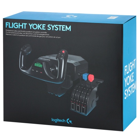Штурвал G Saitek Pro Flight Yoke System черный USB виброотдача