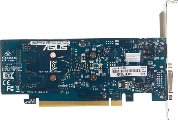 PCI-E GT710-SL-2GD3-BRK-EVO NVIDIA GeForce GT 710 2048Mb 64 DDR3 954/5012 DVIx1 HDMIx1 CRTx1 HDCP Ret low profile