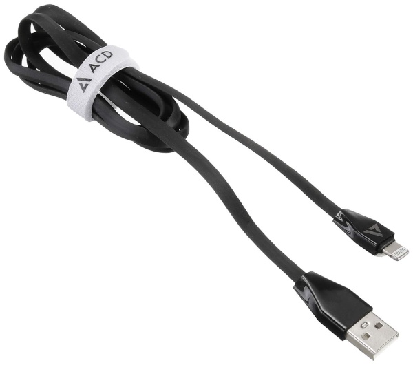 USB ACD-Life Lightning ~ USB-A TPE, 1м, черный (ACD-U920-P5B)