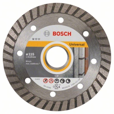 Диск алмазный Bosch Standard for Universal Turbo (2608602393) d=115мм d(посад.)=22.23мм (угловые шлифмашины)