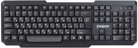 EX264084RUS Клавиатура LY-404, <USB, черная, 104кл, Enter большой> Color box