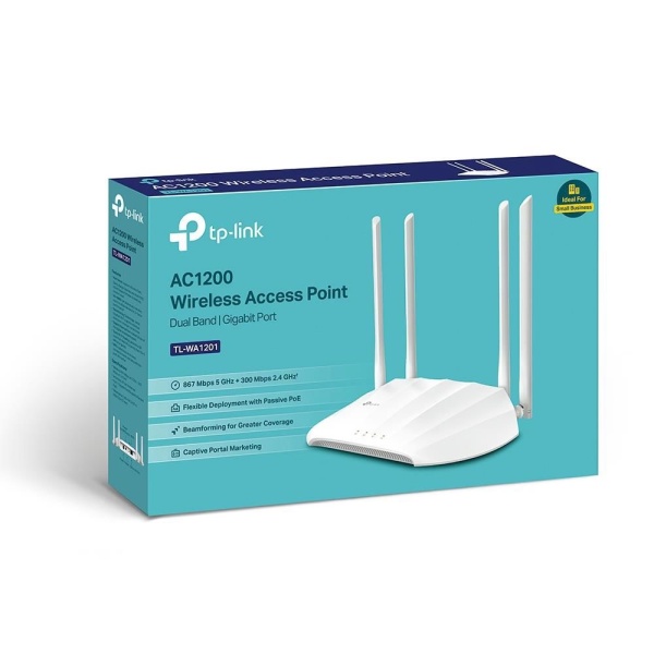 Точка доступа TP-Link TL-WA1201 AC1200 10/100/1000BASE-TX белый