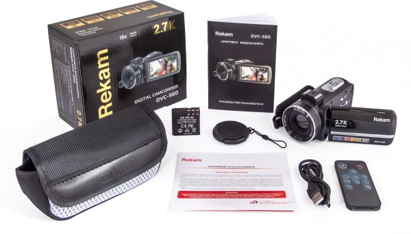 Видеокамера Rekam DVC-560 черный IS el 3" 2.7K SDHC Flash/Flash