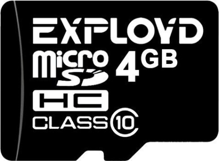 8Gb MicroSD Exployd (EX008GCSDHC10-W/A-AD) карта памяти, microSDHC, 8 Гб, чтение: 10 Мб/с, запись: 10 <noindex>Мб/с</noindex>