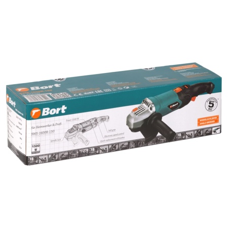 машина Bort BWS-1600R-150 1500Вт 9000об/мин рез.шпин.:M22.5 d=150мм