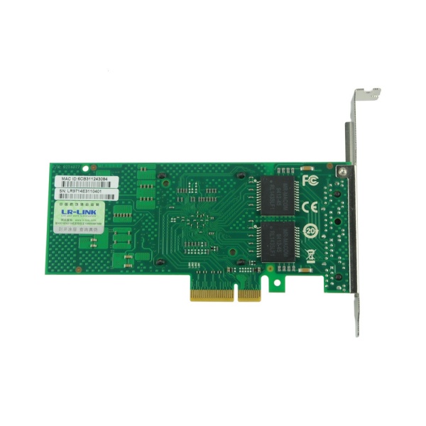 LREC9714HT PCIe 2.1 x4, Intel i350, 4*RJ45 1G NIC Card (301741)