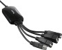 Разветвитель USB 2.0 Buro BU-HUB4-0.3-U2.0-Splitter 4порт. черный