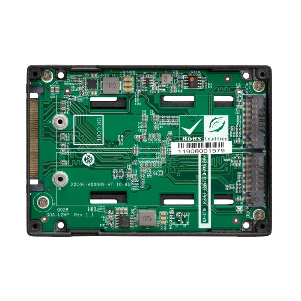 QDA-UMP4 Адаптер 2,5" U.2 (SFF-8639) SSD. 1 слот M.2 2280 PCIe NVMe SSD. Интерфейс PCIe Gen4 x4.