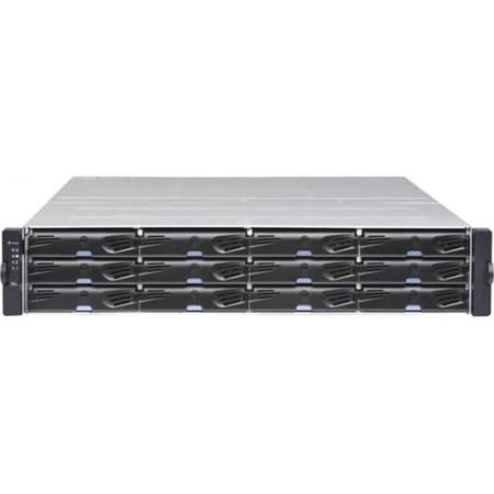 EonStor DS1012R2C000B-8U32 (12x3.5 SAS/SATA, 2U, High IOPS, Dual Redundant Controllers (incl: 2x2GB Cache, 8x1GbE (RJ-45) iSCSI, 2 FREE host board slots, 2x12Gb SAS ext ports, 2x Super capacitor+Flash+FAN module, 2x460W), Rackmount kit)