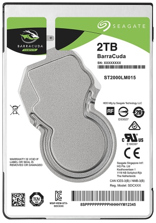 Жесткий диск Original SATA-III 2Tb ST2000LM015 Barracuda (5400rpm) 128Mb 2.5"