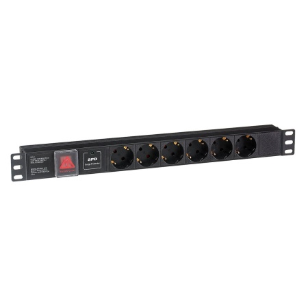 EX280832RUS ServerPro PDU-19H607 Al-6S-C14-SW-SPD1, 19",1U,алюм, 6Schuko, С14, SPD1