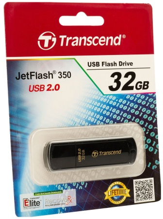 Флеш Диск Transcend 32Gb Jetflash 350 TS32GJF350 USB2.0 черный