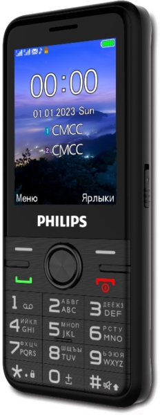 Мобильный телефонЕ6500(4G) Xenium черный моноблок 3G 4G 2Sim 2.4" 240x320 0.3Mpix GSM900/1800 FM microSD