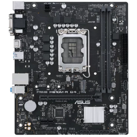 Материнская плата ASUS PRIME H610M-R D4-SI  /LGA1700,H610,HDMI,DVI,D-SUB,MB