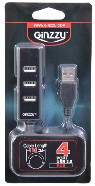 HUB GR-474UB USB 2.0 4 port, 1,1m cable (100616)