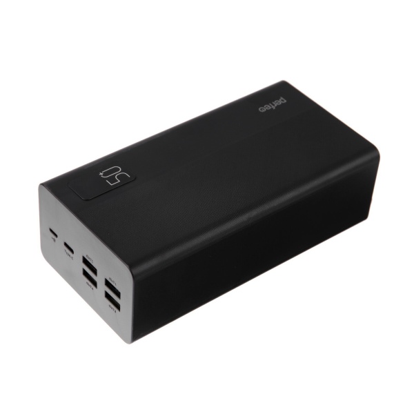 Powerbank MOUNTAINS 50000 mAh/LED дисплей/PD + QC 3.0/Type-C/4 USB/Выход: 3A, max 22.5W/Black (PF_B4887)