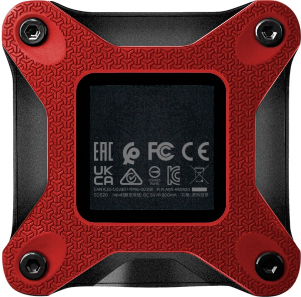 Внешний SSD 512Gb ADATA SD620 Red (SD620-512GCRD) SSD, 512 Гб, USB 3.2 Gen 2, чтение: 520 Мб/сек, запись: 460 Мб/сек