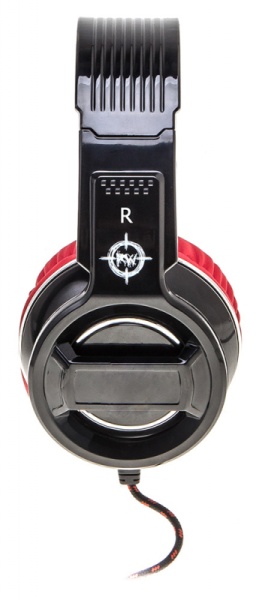 Наушники с микрофоном Оклик HS-L350G RED WAR черный/красный 2.2м мониторные оголовье (472664)