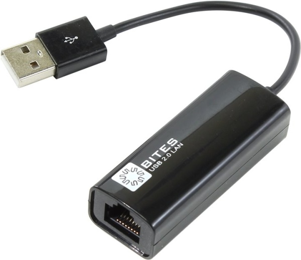 UA2-45-02BK Кабель-адаптер USB2.0 -> RJ45 10/100 Мбит/с, 10см