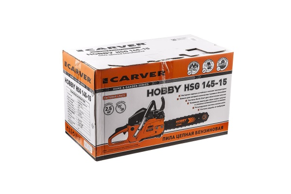 Бензопила Carver HOBBY HSG 145-15 1800Вт 2.5л.с. дл.шины:16" (38cm) (01.004.00042)