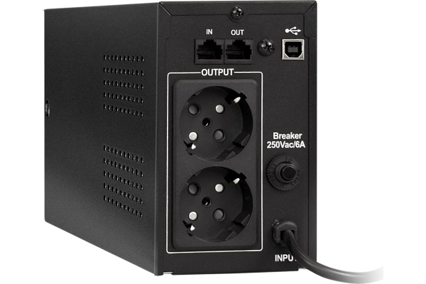 EP285597RUS SpecialPro UNB-650.LED.AVR.EURO.RJ.USB <650VA/360W, LED, AVR, 2 евророзетки, RJ45/11, USB, Black>