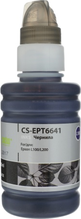Чернила для Epson L100, черные, 100ml CS-EPT6641